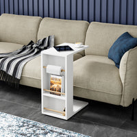 Consolle da Divano Siikainen Piano Tavolo per Laptop - Bianco [en.casa]