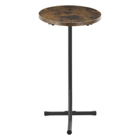 Tavolino Basso Laterale 'Karlebo' Piano Ovale Effetto Legno Scuro [en.casa]