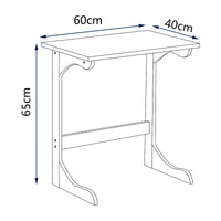 Tavolo da Divano Hægebostad a Forma di C 65 x 60 x 40 cm Bambù Naturale [en.casa]