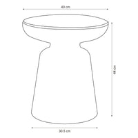 Tavolino da Caffè Posio Piano Rotondo e Base a Campanello 44 x Ø40 cm Nero [en.casa]