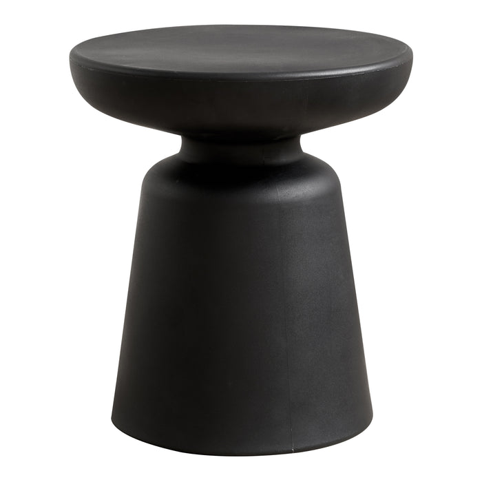 Tavolino da Caffè Posio Piano Rotondo e Base a Campanello 44 x Ø40 cm Nero [en.casa]