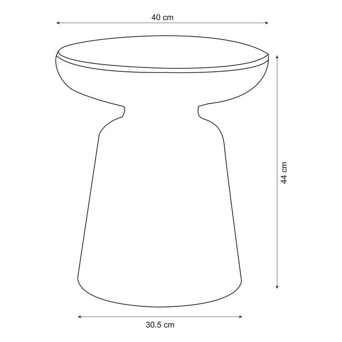 Tavolino da Caffè Posio Piano Rotondo e Base a Campanello 44 x Ø40 cm Verde [en.casa]