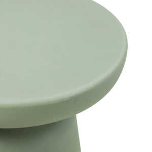 Tavolino da Caffè Posio Piano Rotondo e Base a Campanello 44 x Ø40 cm Verde [en.casa]