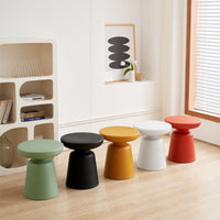 Tavolino da Caffè Posio Piano Rotondo e Base a Campanello 44 x Ø40 cm Verde [en.casa]