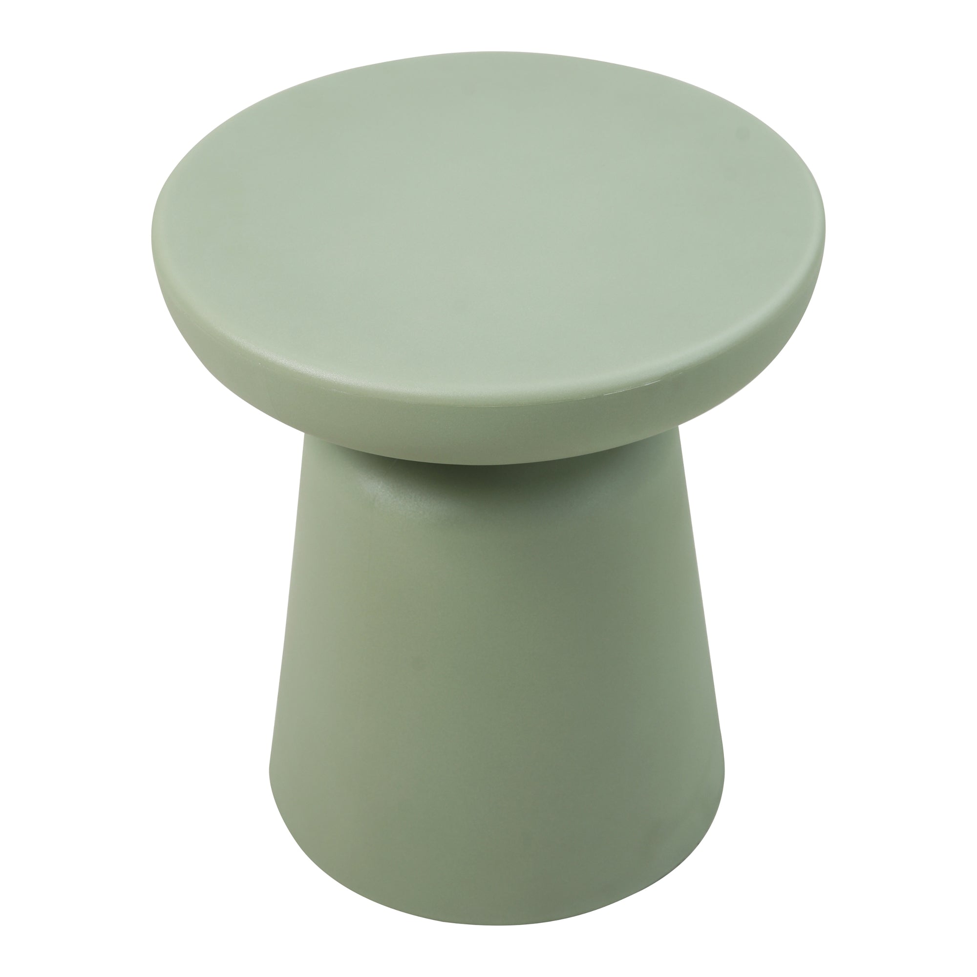 Tavolino da Caffè Posio Piano Rotondo e Base a Campanello 44 x Ø40 cm Verde [en.casa]