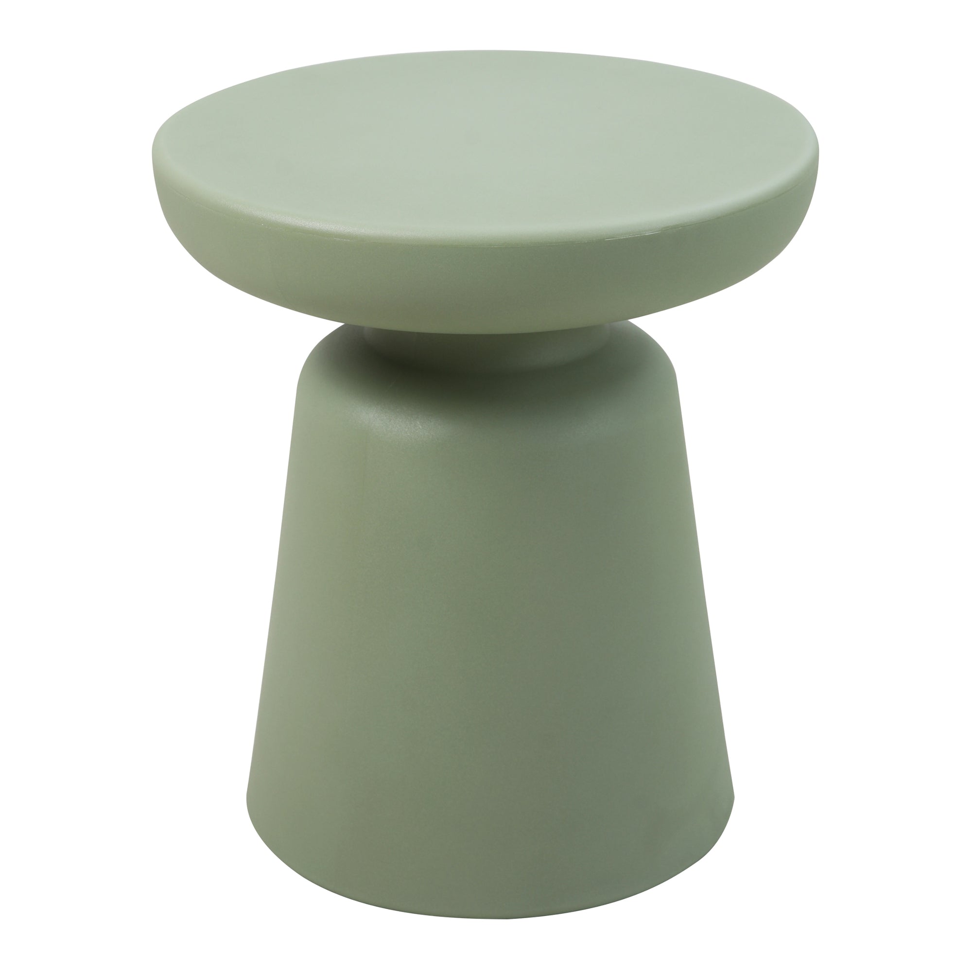 Tavolino da Caffè Posio Piano Rotondo e Base a Campanello 44 x Ø40 cm Verde [en.casa]