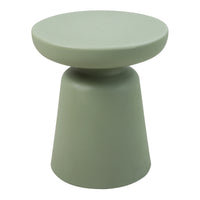 Tavolino da Caffè Posio Piano Rotondo e Base a Campanello 44 x Ø40 cm Verde [en.casa]