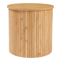 Tavolino da Caffè Rotondo Ledepid 40 x Ø40 cm - Naturale [en.casa]