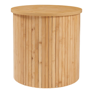 Tavolino da Caffè Rotondo Ledepid 40 x Ø40 cm - Naturale [en.casa]