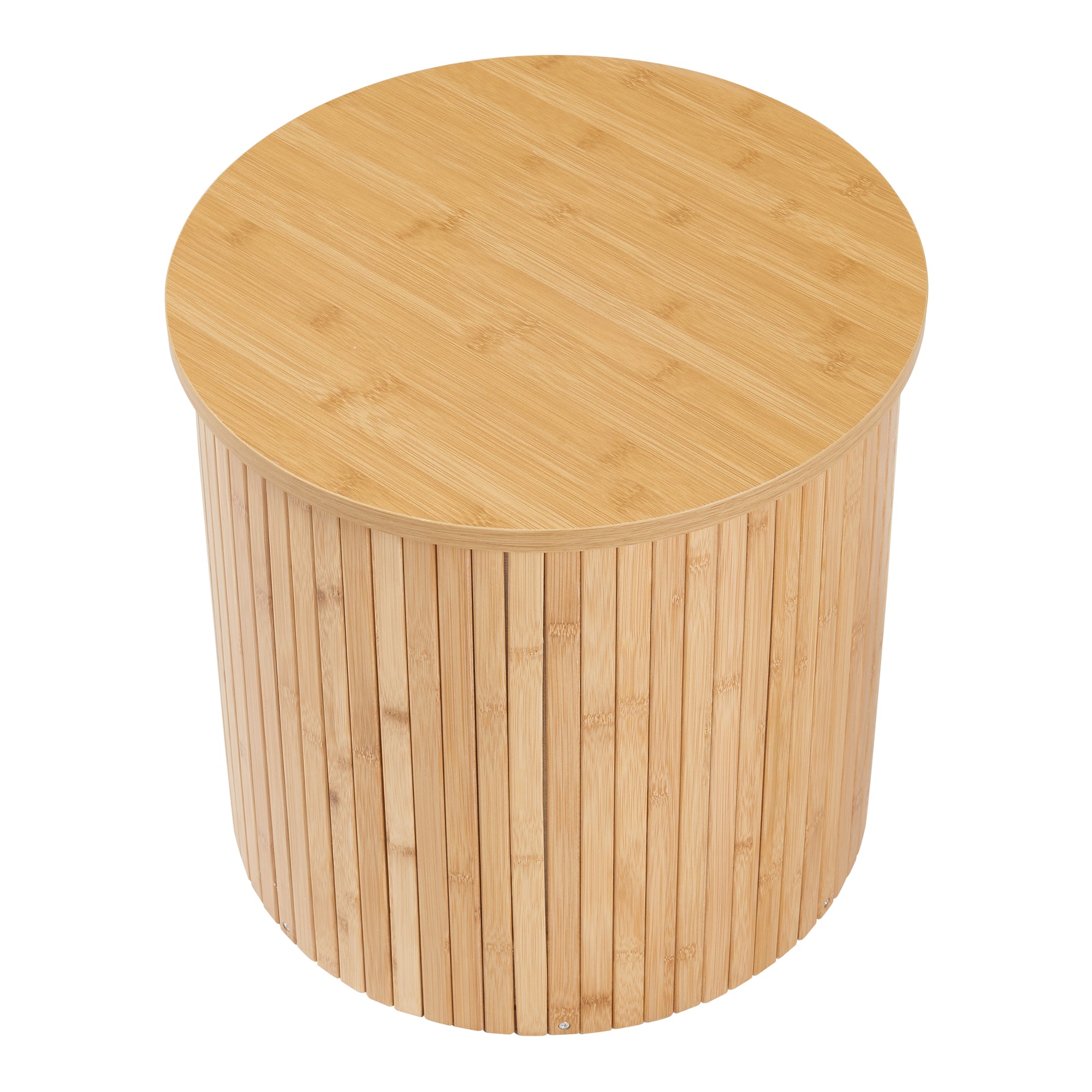 Tavolino da Caffè Rotondo Ledepid 40 x Ø40 cm - Naturale [en.casa]