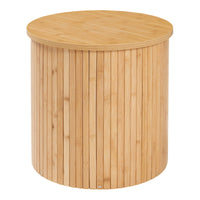 Tavolino da Caffè Rotondo Ledepid 40 x Ø40 cm - Naturale [en.casa]