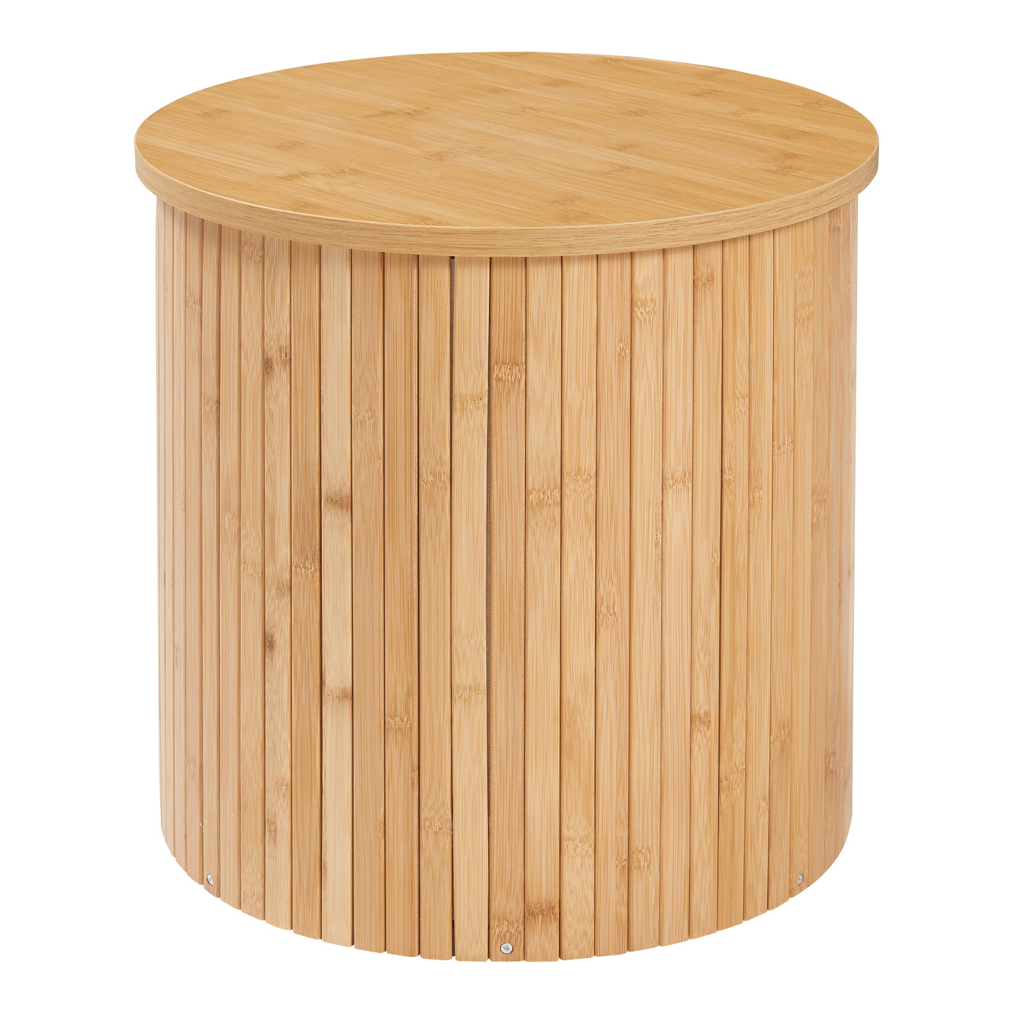 Tavolino da Caffè Rotondo Ledepid 40 x Ø40 cm - Naturale [en.casa]