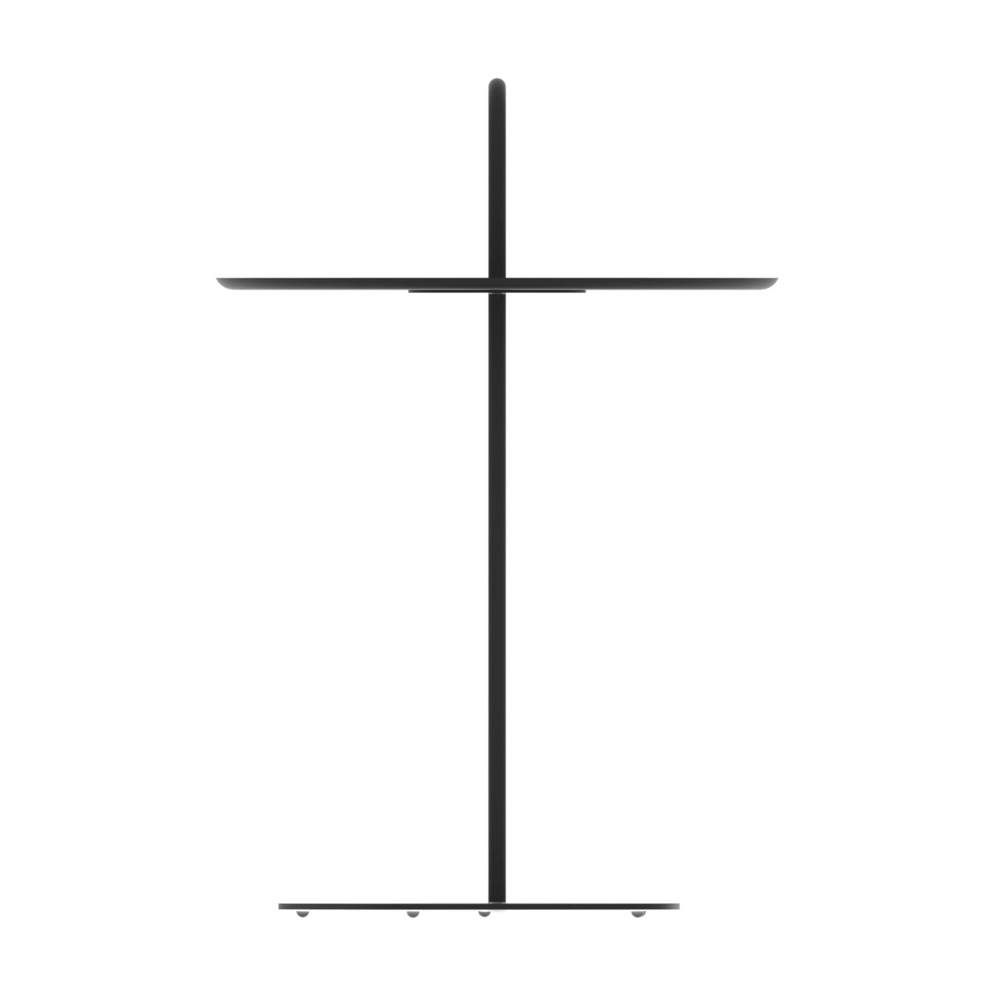 Tavolino Rotondo da Giardino Calimera con Manico - Nero casa.pro