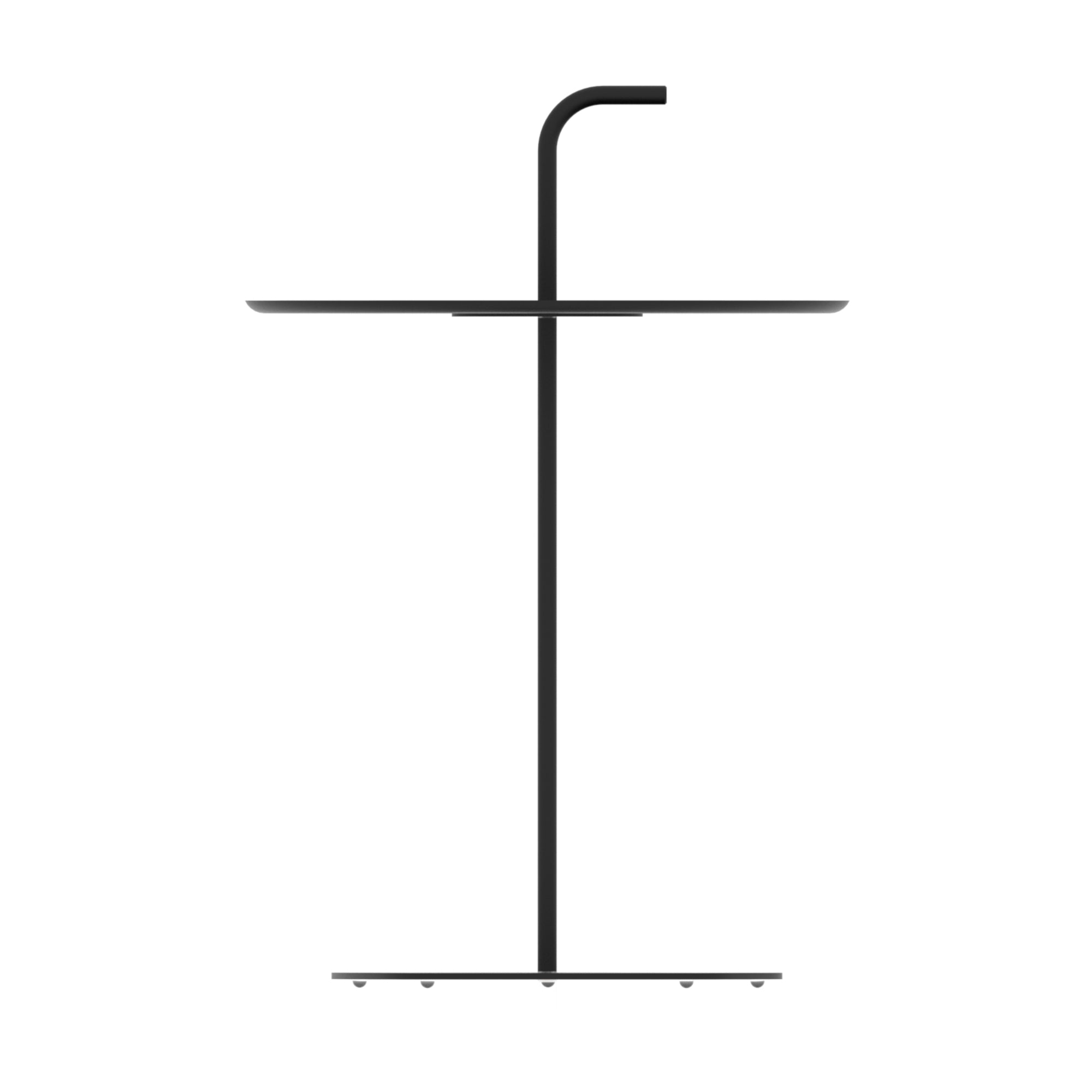 Tavolino Rotondo da Giardino Calimera con Manico - Nero casa.pro