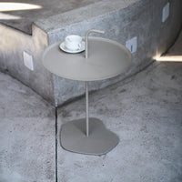 Tavolino Rotondo da Giardino Calimera con Manico - Color Champagne casa.pro