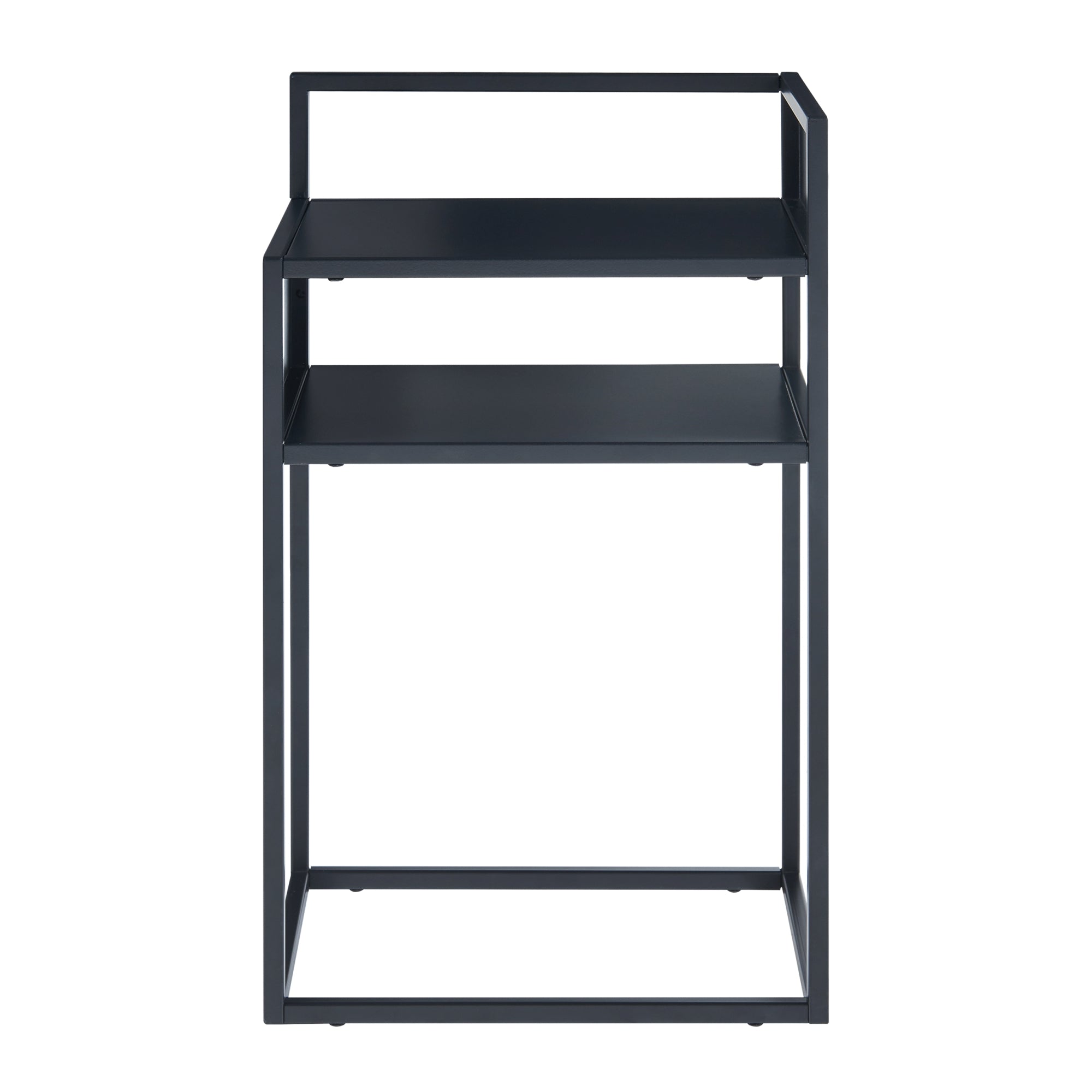 Tavolino Laterale da Divano Riihimäki Comodino in Acciaio - Nero opaco [en.casa]