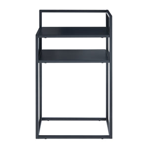 Tavolino Laterale da Divano Riihimäki Comodino in Acciaio - Nero opaco [en.casa]