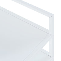 Tavolino Laterale da Divano Riihimäki Comodino in Acciaio - Bianco opaco [en.casa]