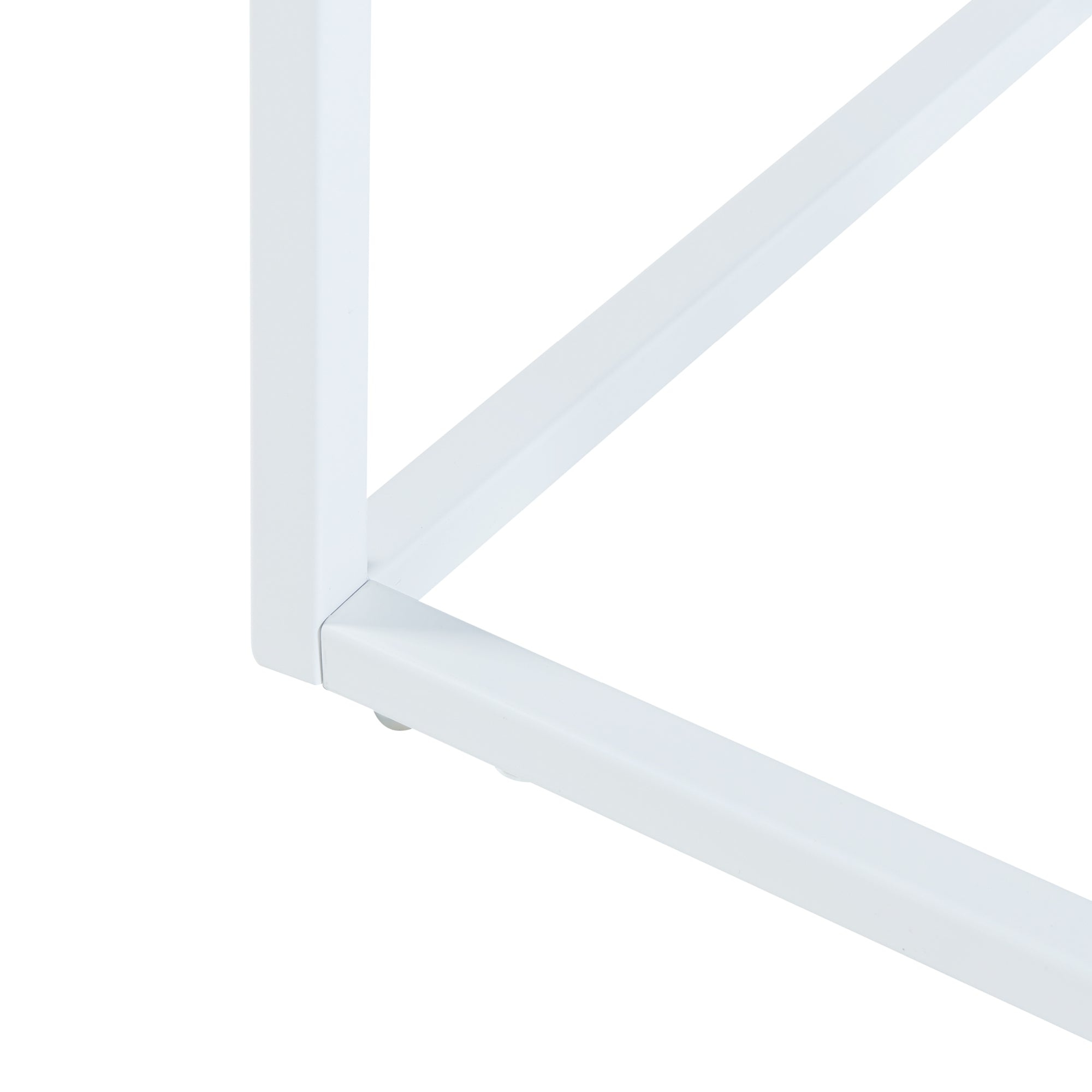 Tavolino Laterale da Divano Riihimäki Comodino in Acciaio - Bianco opaco [en.casa]