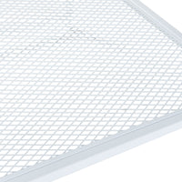 Tavolino Laterale da Divano Ruokolahti Comodino in Acciaio - Bianco Opaco [en.casa]