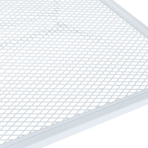 Tavolino Laterale da Divano Ruokolahti Comodino in Acciaio - Bianco Opaco [en.casa]