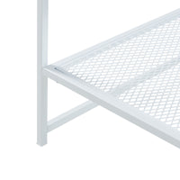 Tavolino Laterale da Divano Ruokolahti Comodino in Acciaio - Bianco Opaco [en.casa]