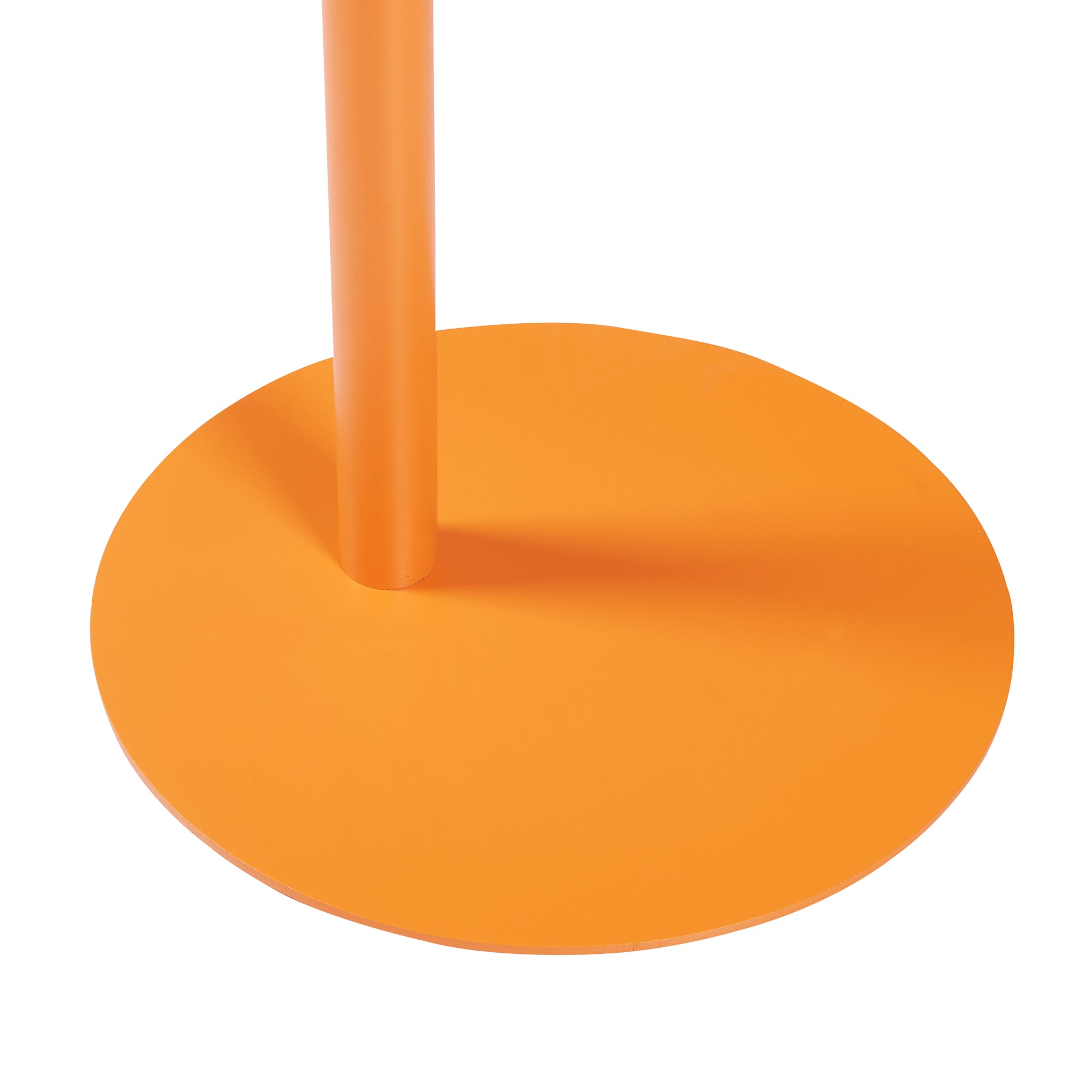 Tavolino Laterale Nastätten in Metallo con Piano di Appoggio Trapezoidale - Arancione [en.casa]