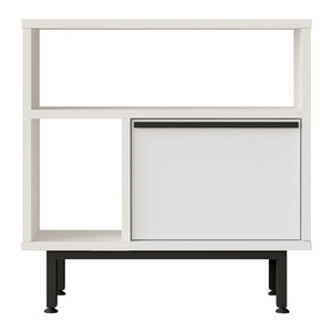 Tavolino Laterale da Divano Vesanto 60 x 60 x 26 cm - Bianco [en.casa]