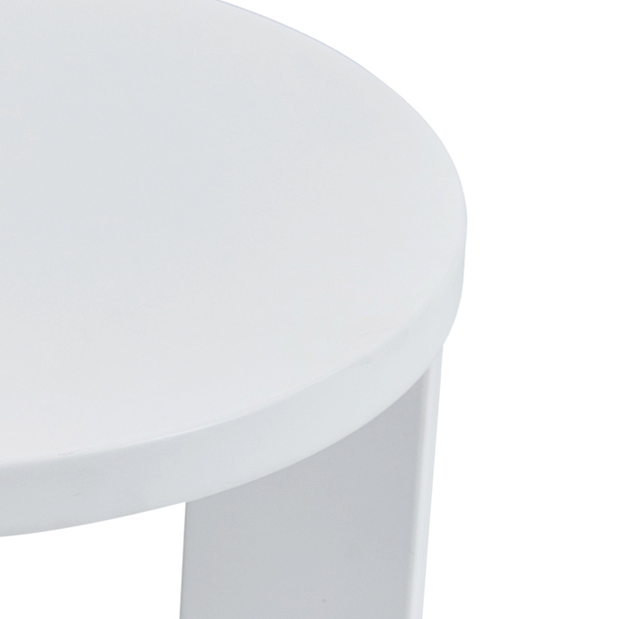 Tavolino da Caffè Kysdajore Piano Rotondo 50x40 cm Bianco [en.casa]