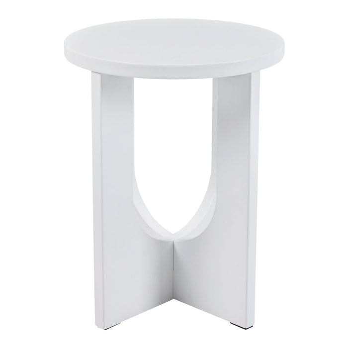 Tavolino laterale 50 x 40 cm MDF bianco 03_0010923