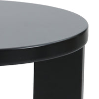 Tavolino da Caffè Kysdajore Piano Rotondo 50x40 cm Nero [en.casa]