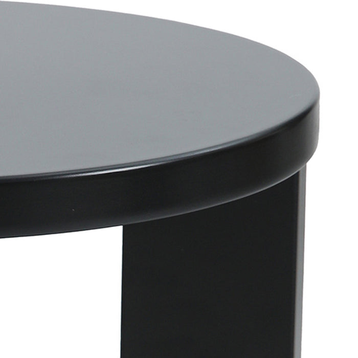 Tavolino da Caffè Kysdajore Piano Rotondo 50x40 cm Nero [en.casa]