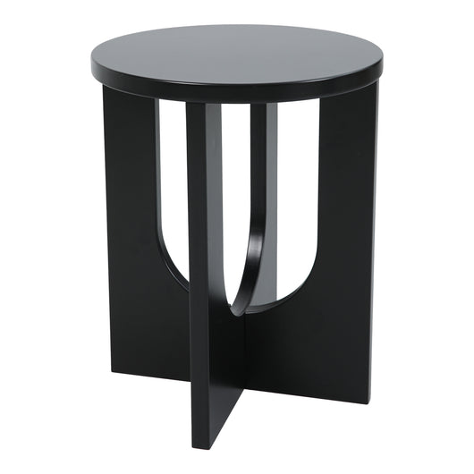 Tavolino da Caffè Kysdajore Piano Rotondo 50x40 cm Nero [en.casa]