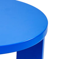 Tavolino da Caffè Kysdajore Piano Rotondo 50x40 cm Blu Reale [en.casa]