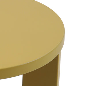 Tavolino da Caffè Kysdajore Piano Rotondo 50x40 cm Giallo Senape [en.casa]