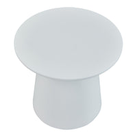 Tavolino da caffè Nyd Base a Cono Troncato e Piano Rotondo 40 x Ø44 cm Bianco [en.casa]