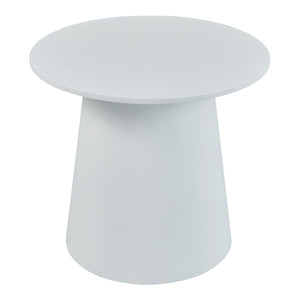 Tavolino da caffè Nyd Base a Cono Troncato e Piano Rotondo 40 x Ø44 cm Bianco [en.casa]