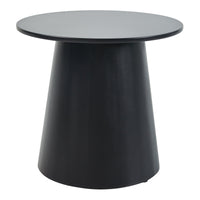 Tavolino da caffè consolle laterale rotondo 40 x 44 cm nero 03_0010825