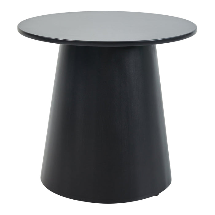 Tavolino da caffè consolle laterale rotondo 40 x 44 cm nero 03_0010825