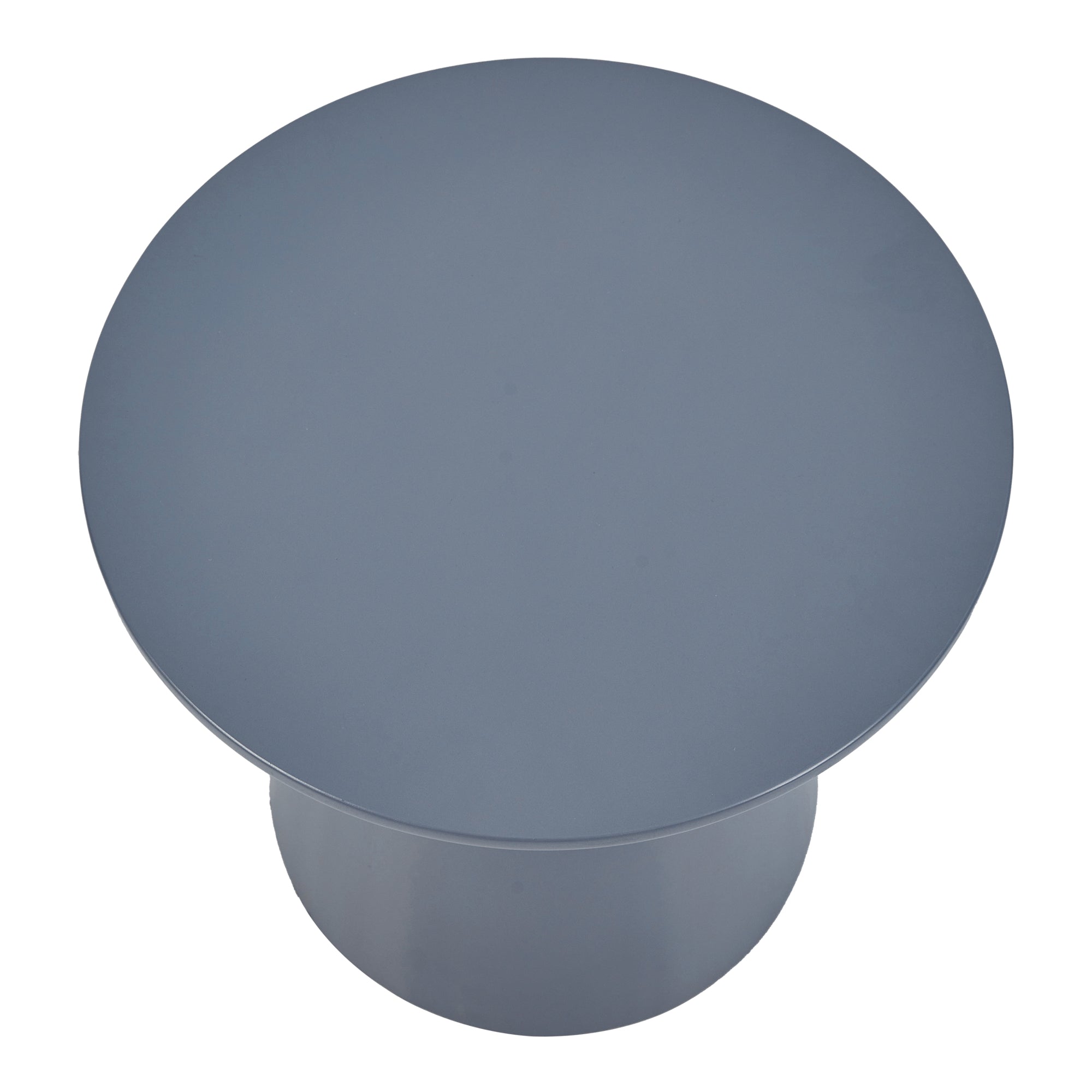 Tavolino da caffè Nyd Base a Cono Troncato e Piano Rotondo 40 x Ø44 cm Blu Grigiastro [en.casa]