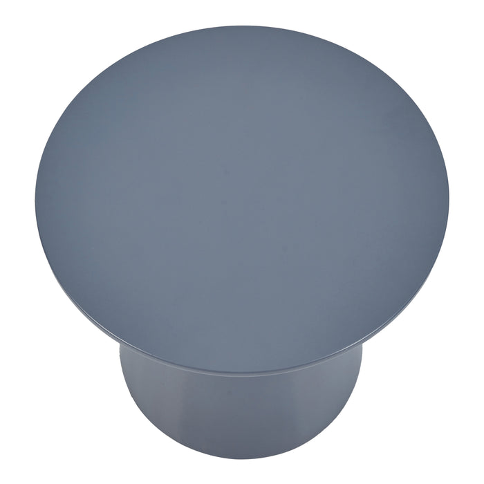 Tavolino da caffè Nyd Base a Cono Troncato e Piano Rotondo 40 x Ø44 cm Blu Grigiastro [en.casa]