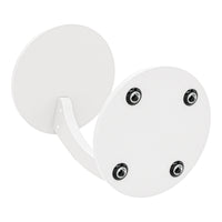 Tavolino da Divano Holeby con Rotelle e Piano Rotondo - Bianco [en.casa]