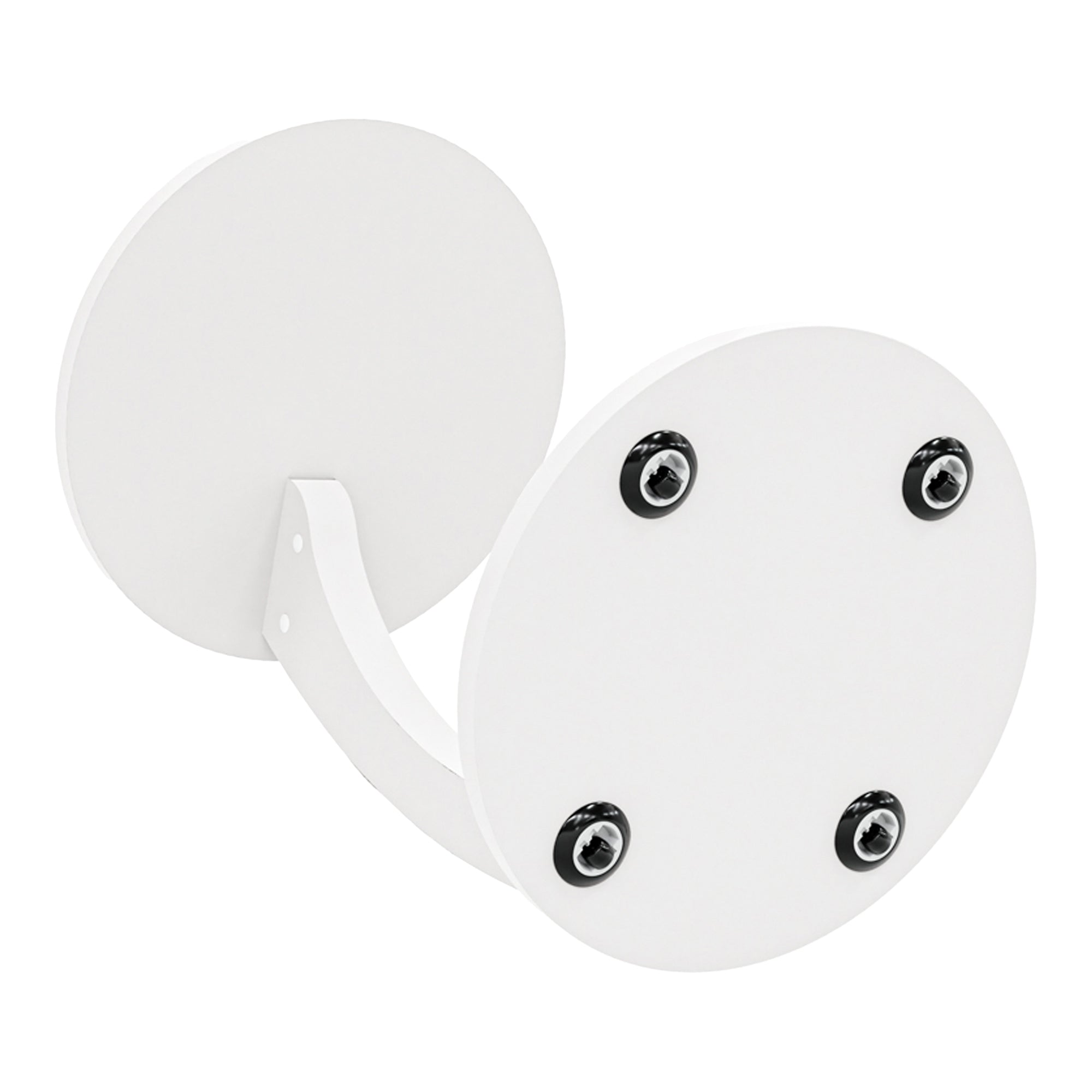 Tavolino da Divano Holeby con Rotelle e Piano Rotondo - Bianco [en.casa]