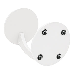 Tavolino da Divano Holeby con Rotelle e Piano Rotondo - Bianco [en.casa]