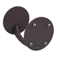 Tavolino da Divano Holeby con Rotelle e Piano Rotondo - Grigio [en.casa]