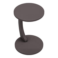 Tavolino da Divano Holeby con Rotelle e Piano Rotondo - Grigio [en.casa]