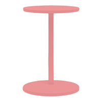 Tavolino da Divano Holeby con Rotelle e Piano Rotondo - Rosa [en.casa]