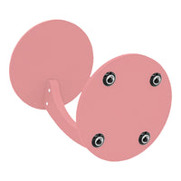 Tavolino da Divano Holeby con Rotelle e Piano Rotondo - Rosa [en.casa]