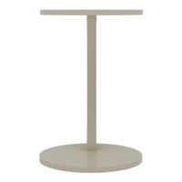 Tavolino da Divano Holeby con Rotelle e Piano Rotondo - Colore Arenaria [en.casa]