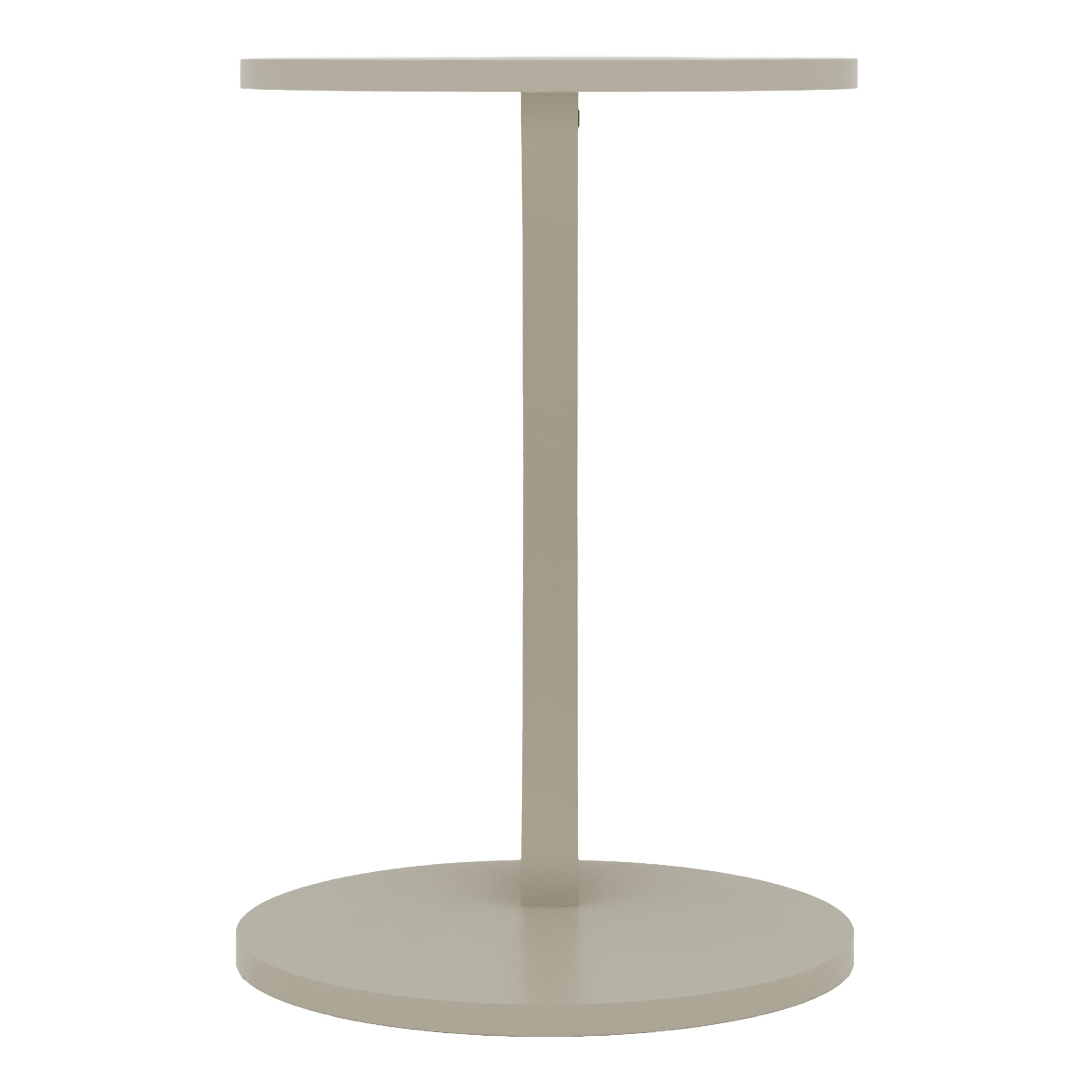 Tavolino da Divano Holeby con Rotelle e Piano Rotondo - Colore Arenaria [en.casa]